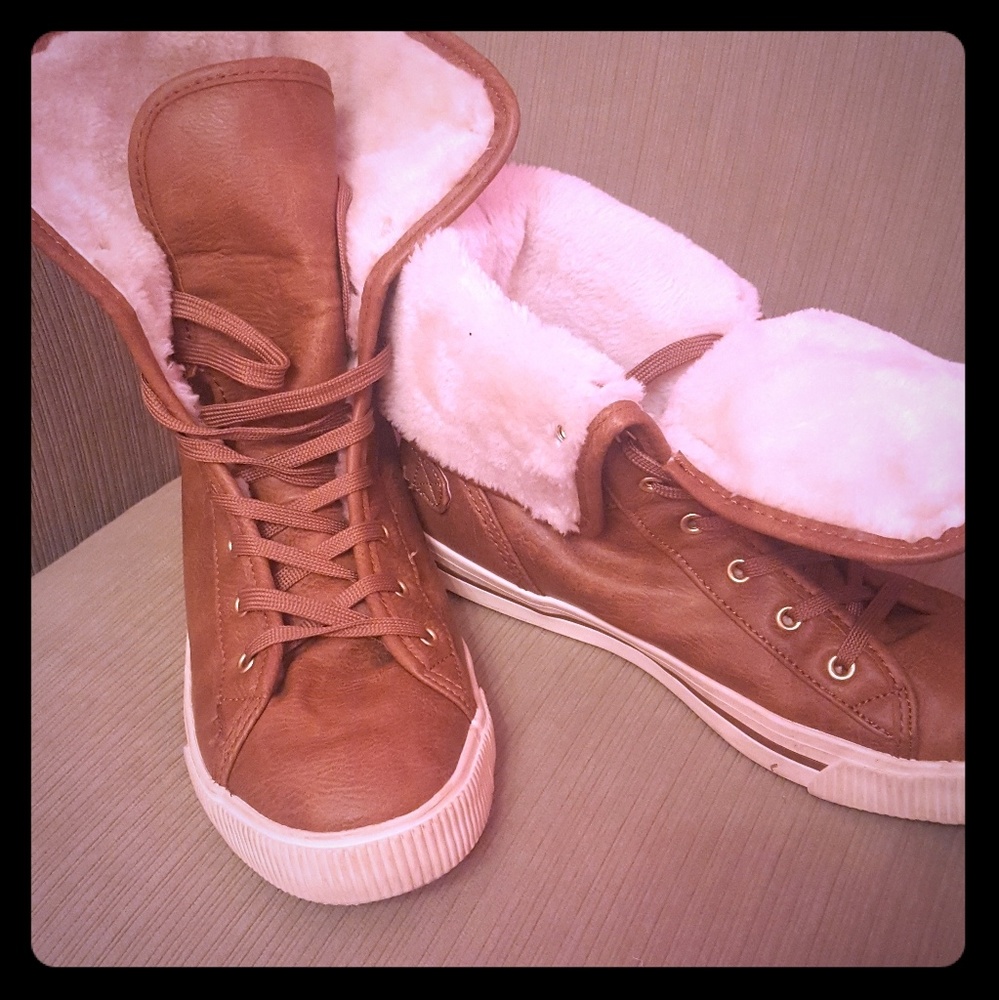 Leather high-tops